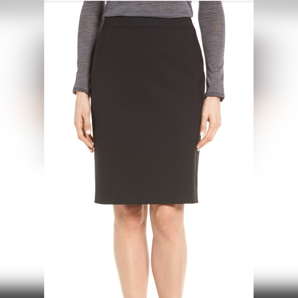 Boss Viela black wool short pencil skirt sz 6